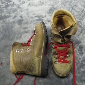 Dunham Hiking Boot Men 8M Suede Hiking Mountaineer Rugged HEAVY VTG 80s USA RARE